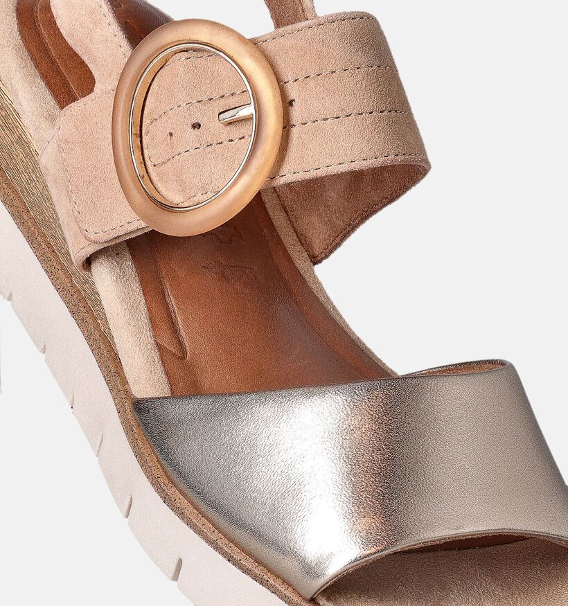 Tamaris Sandales compensées en Camel pour femmes (354368)