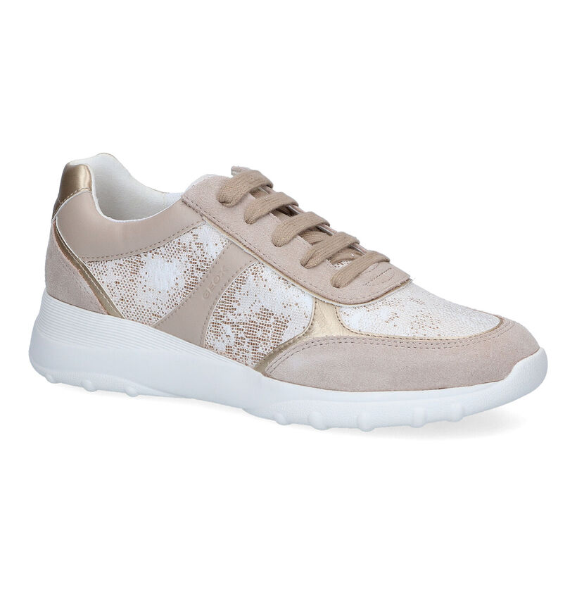 Geox Alleniee Beige Sneakers in daim (311573)