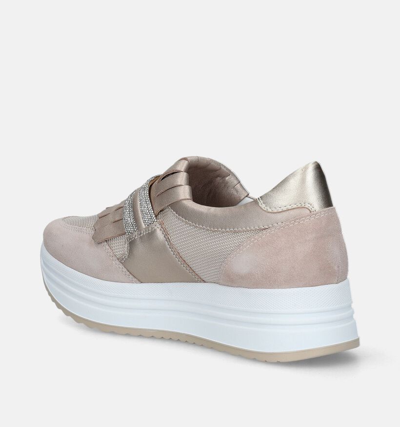 NeroGiardini Beige Instappers voor dames (337159) - geschikt voor steunzolen