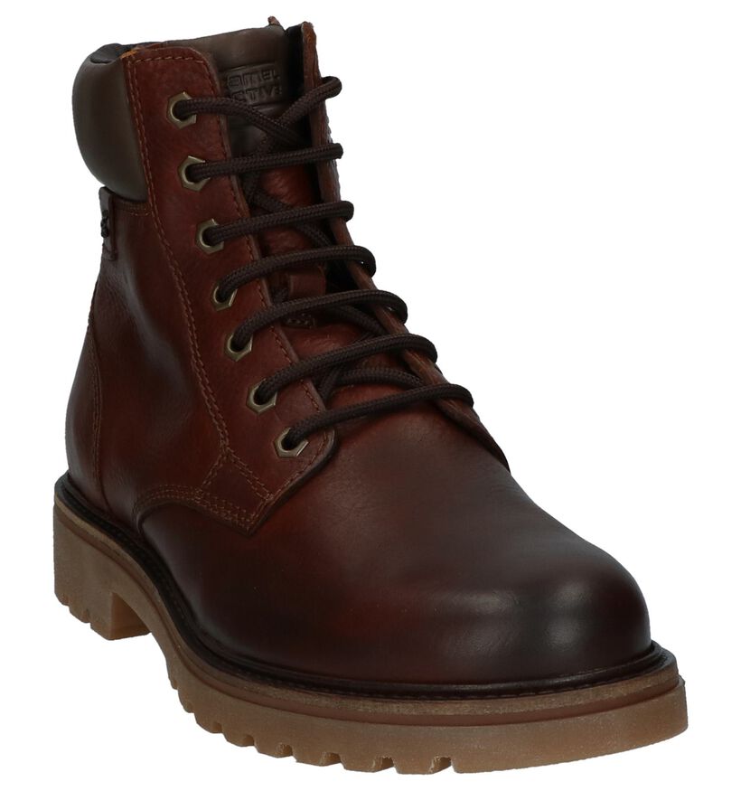 Donkerbruine Boots Camel Active Canberra in leer (231086)
