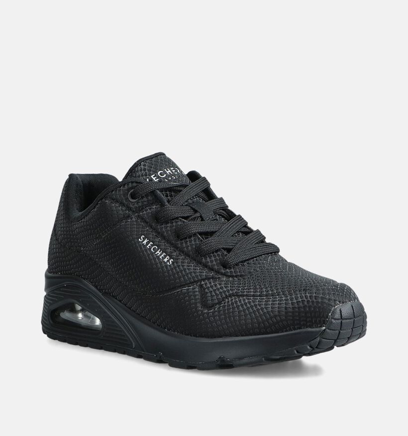 Skechers Uno Shiny Scale Zwarte Sneakers voor dames (366477) - geschikt voor steunzolen