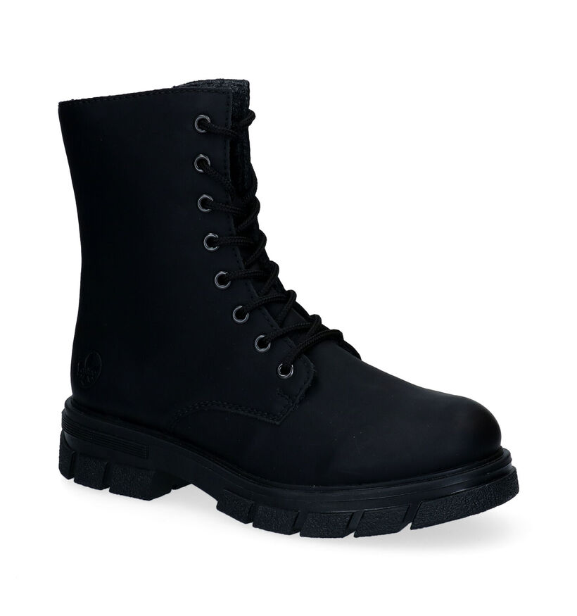 Rieker Boots à lacets en Noir en simili cuir (299381)