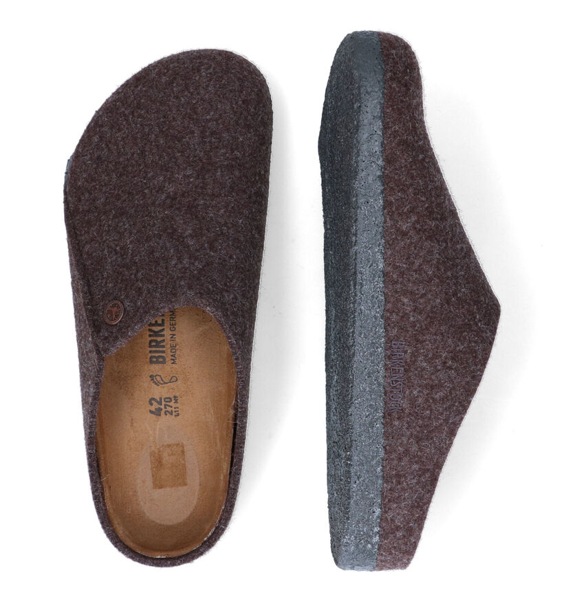 Birkenstock Zermatt Pantoufles en Brun pour hommes (313699)