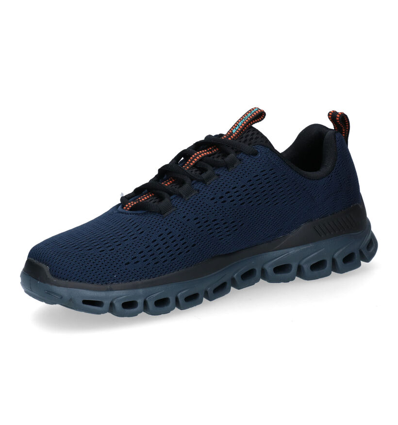 Skechers Glide-Step Baskets en Bleu en textile (295648)