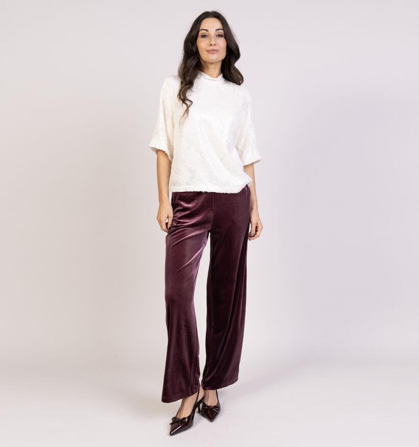 Minus Kaisa High Neck Witte Blouse voor dames (365843)