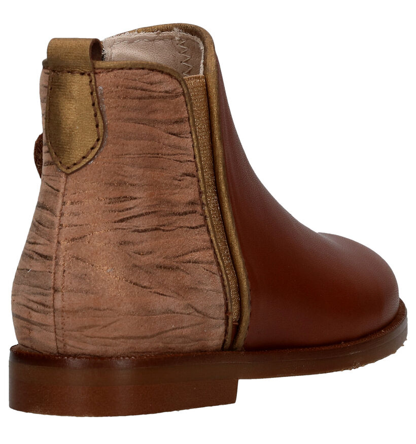 Beberlis Bottes basses en Cognac en cuir (281122)