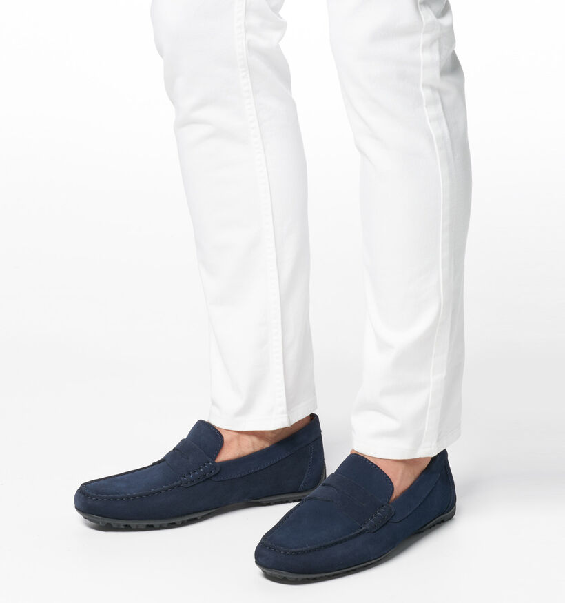 Geox Kosmopolis Grip Blauwe Mocassins voor heren (351617)