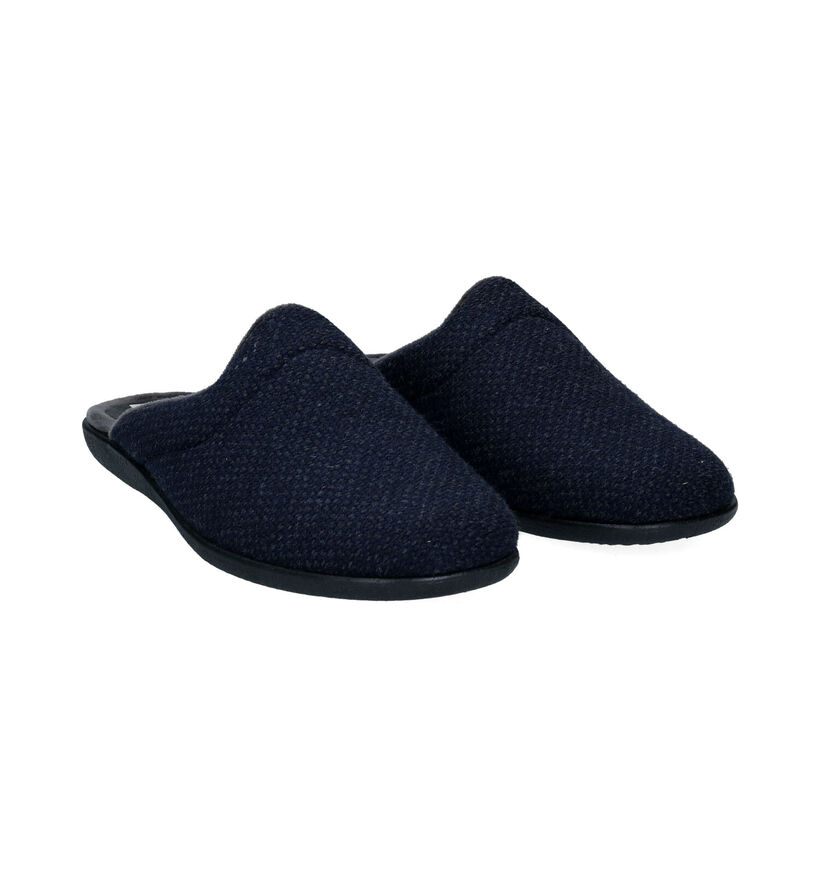 Torfs Home Pantoufles ouvertes en Bleu pour hommes (315269)