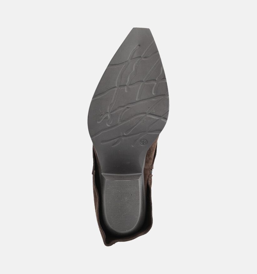 Poelman Bottines en Brun fonc&eacute; pour femmes (376195)