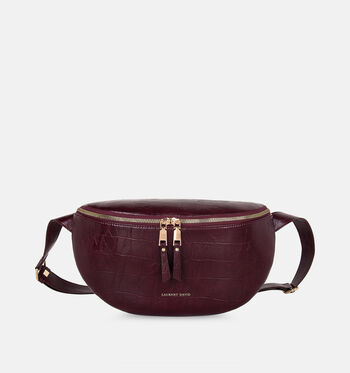 Laurent David Sacs banane Cognac/Marron/Bordeaux