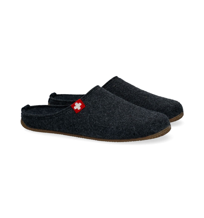 Living Kitzbühel Pantoufles ouvertes en Gris clair pour hommes (332471) - pour semelles orthopédiques