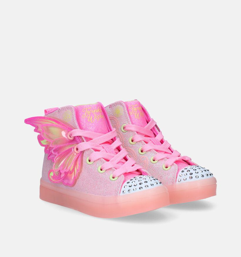 Skechers Twi-Lites 2.0 Twinkle Wishes Music Baskets en Rose pour filles (334318)