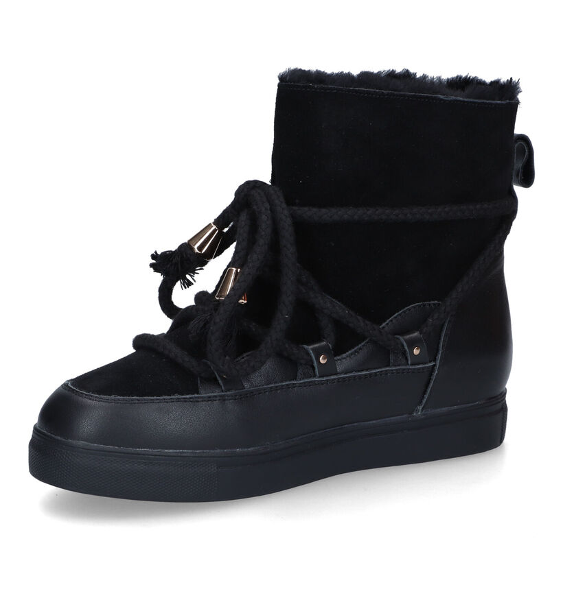 Poelman Bottes de neige en Noir pour femmes (318221)