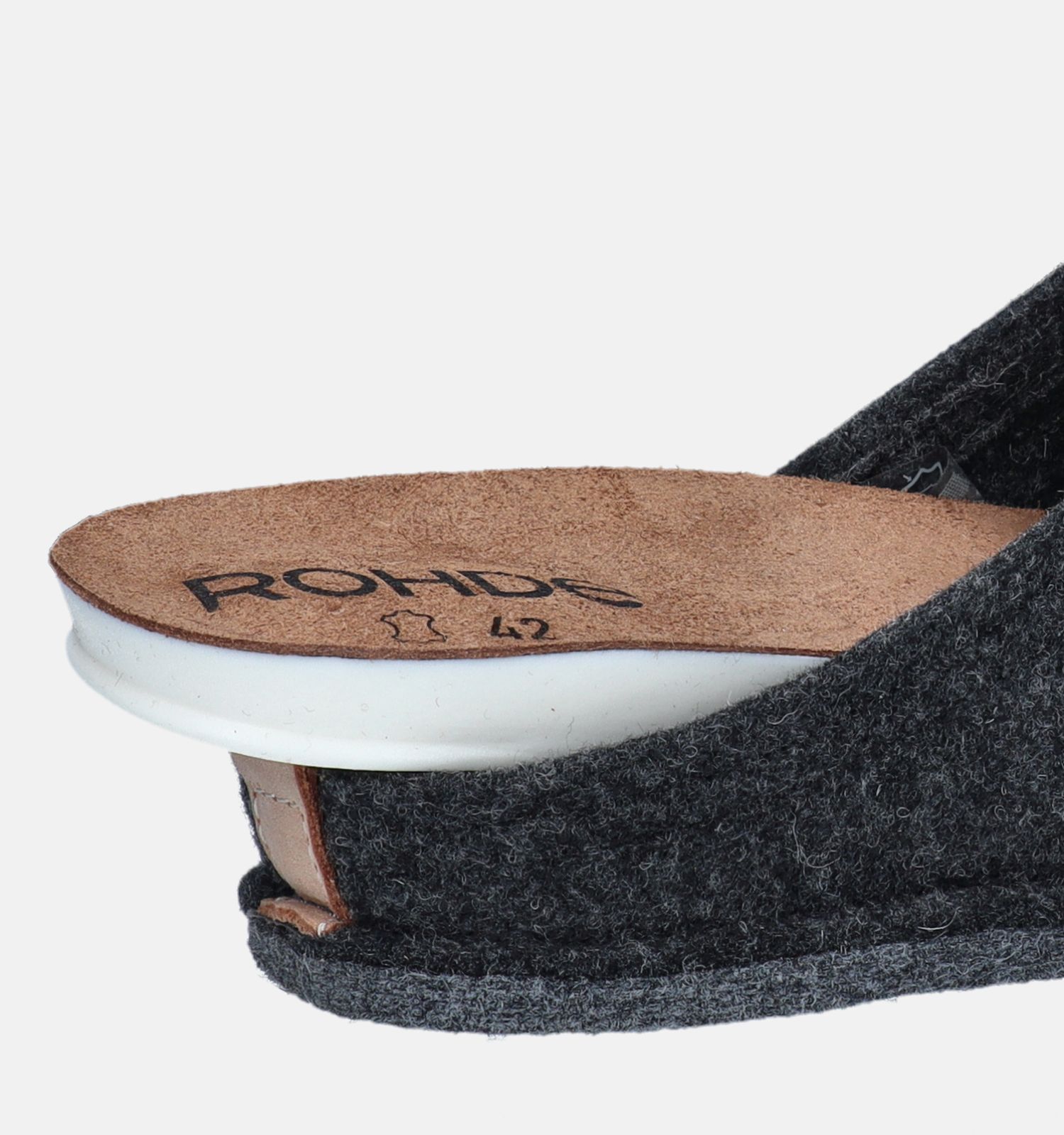 Rohde Grijze Brede pantoffels Heren Pantoffels Online op TORFS.BE