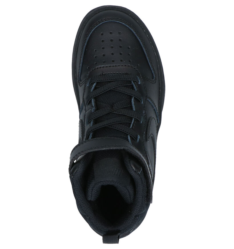 Nike Court Borough Baskets en Noir en cuir (293612)