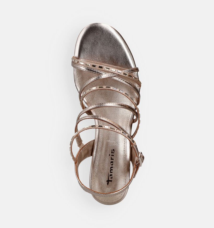 Tamaris Sandales &agrave; talons en Or pour femmes (371710)