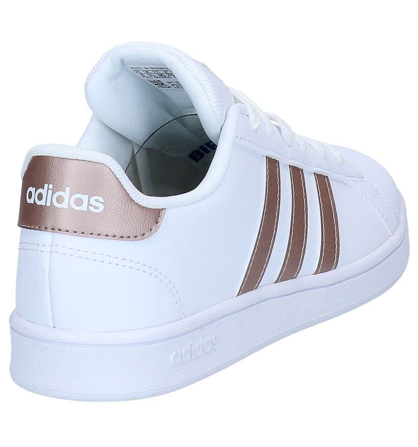 adidas Grand Court K Blauwe Sneakers in kunstleer (308070)