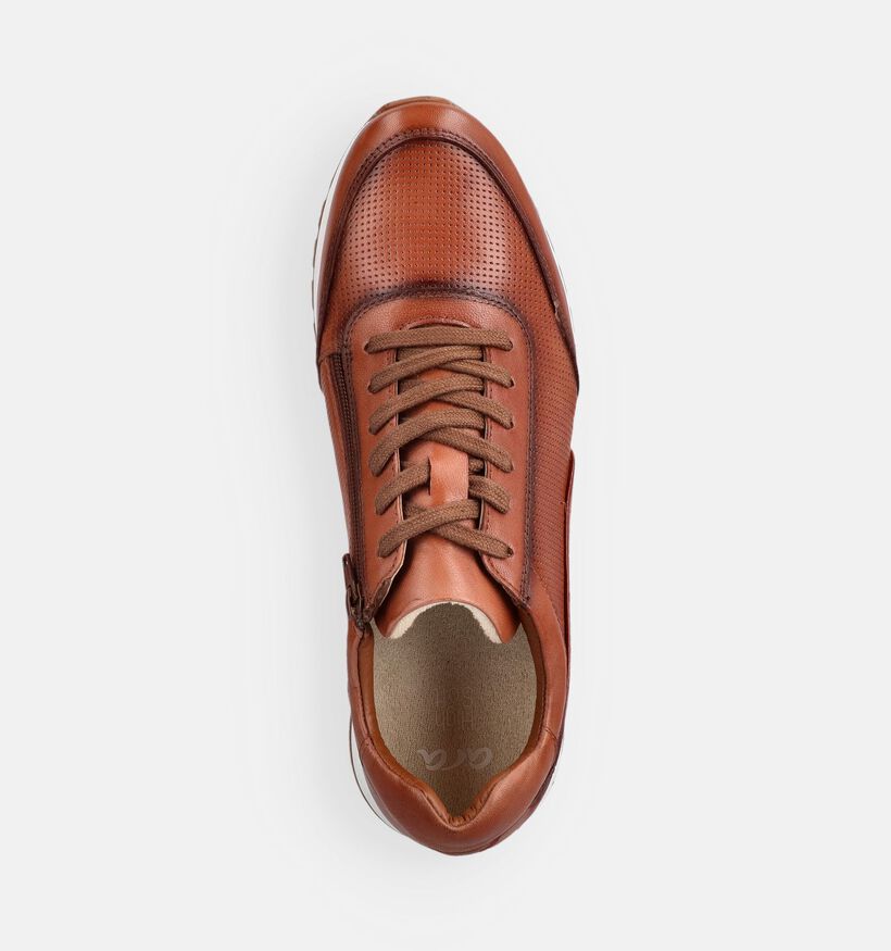 Ara Cognac Veterschoenen Extra Breed voor heren (373262) - geschikt voor steunzolen