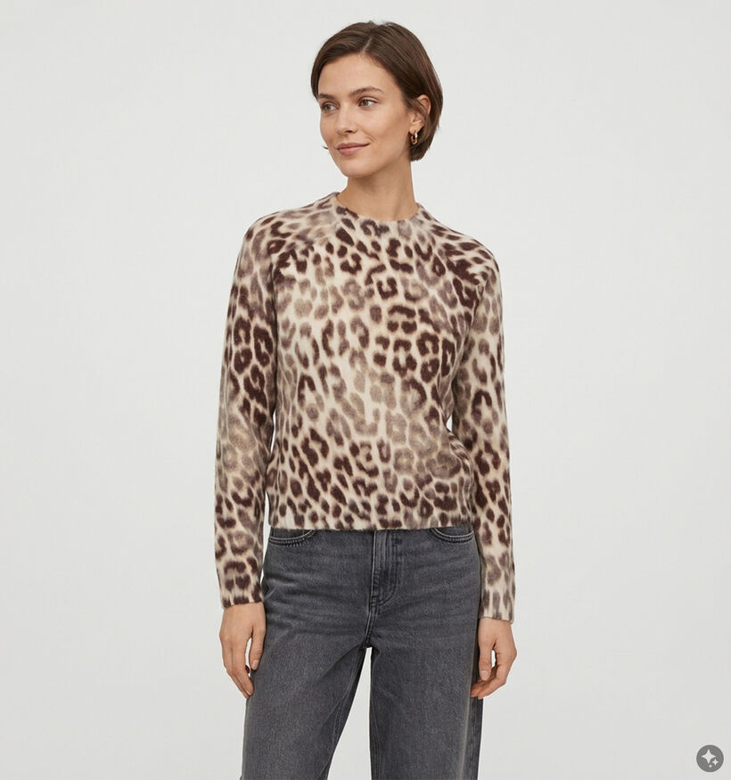 Guess Shaded Leopard Bruine/Beige Trui voor dames (381045)