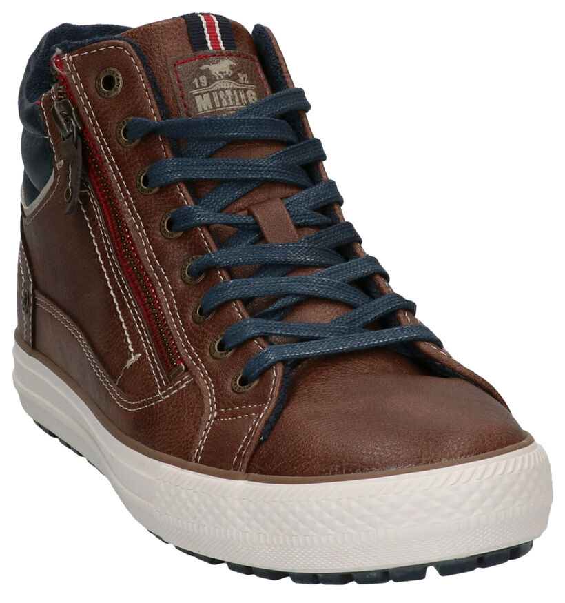 Mustang Chaussures hautes en Brun foncé pour hommes (329590)