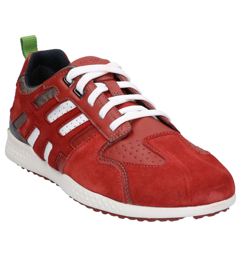 Geox Chaussures basses en Rouge foncé en cuir (270026)