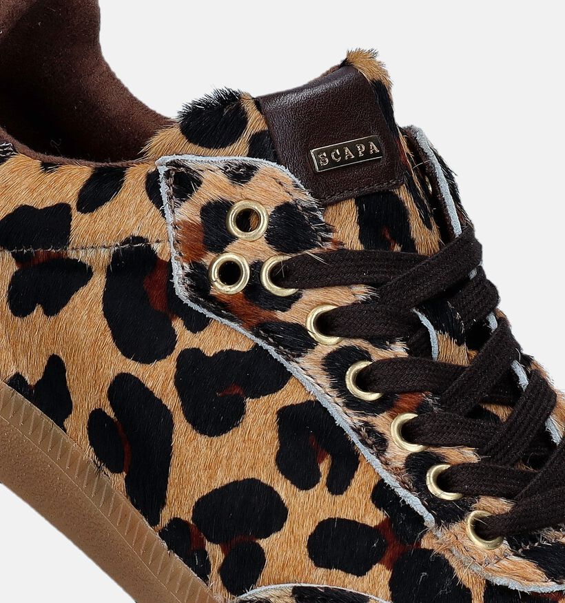 Scapa Bruine Sneakers voor dames (347709) - geschikt voor steunzolen