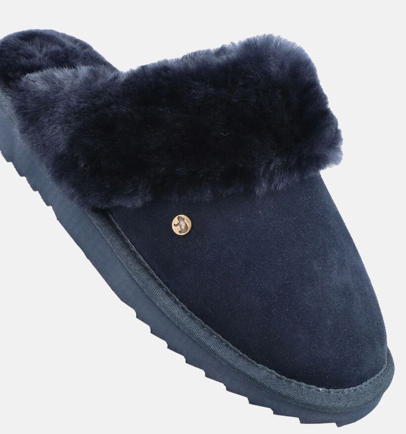Warmbat Flurry Pantoufles ouvertes en Bleu fonc&eacute; pour femmes (379627)