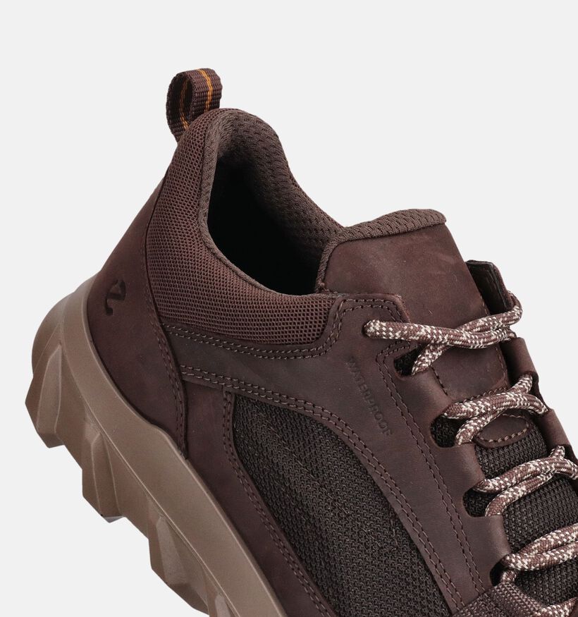 ECCO MX Chaussures plates en Brun fonc&eacute; pour hommes (369746) - pour semelles orthop&eacute;diques