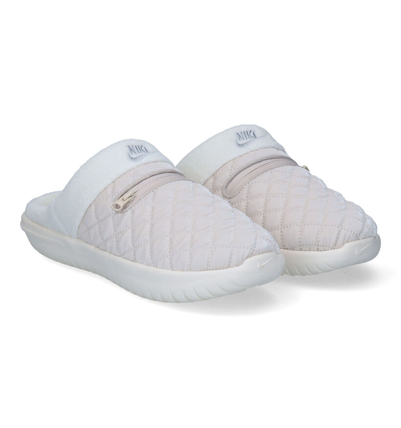 Nike Pantoufles ouvertes en Beige clair en textile (302583)