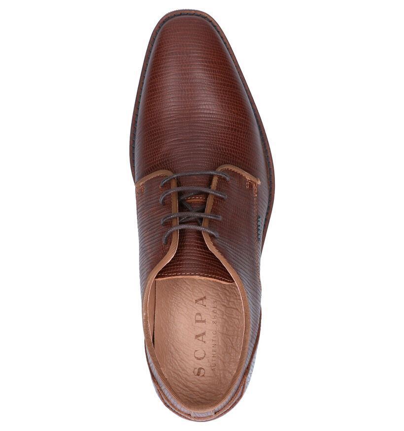 Scapa Cognac Geklede Veterschoenen in leer (259106)