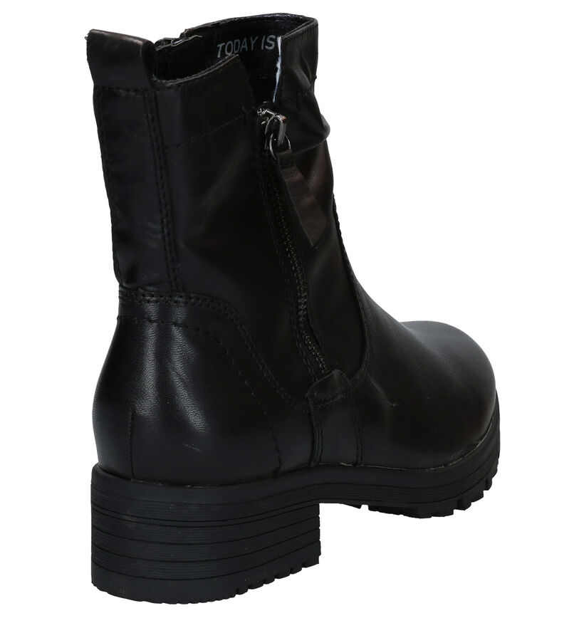 Jana Zwarte Boots in leer (280905)