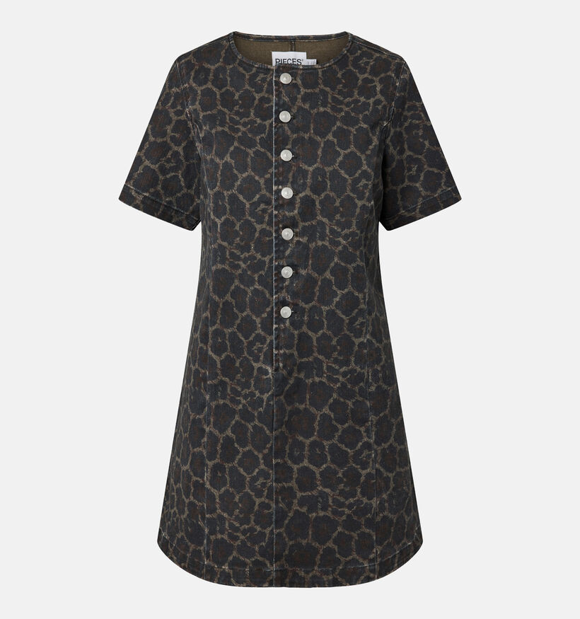 Pieces Eida Robe mi-longue en Brun fonc&eacute; pour femmes (382084)