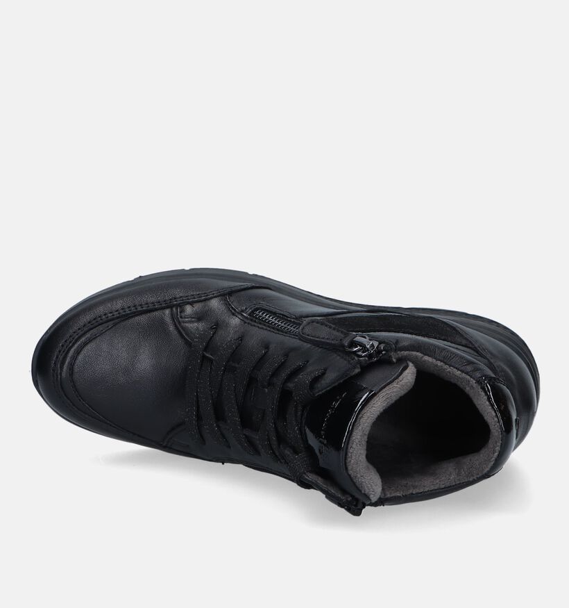 Tamaris Comfort Zwarte Sneakers met sleehak voor dames (329342) - geschikt voor steunzolen