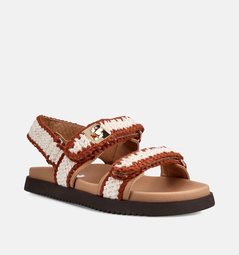 Steve Madden Mona Cream Sandales plates en &Eacute;cru pour femmes (372092)