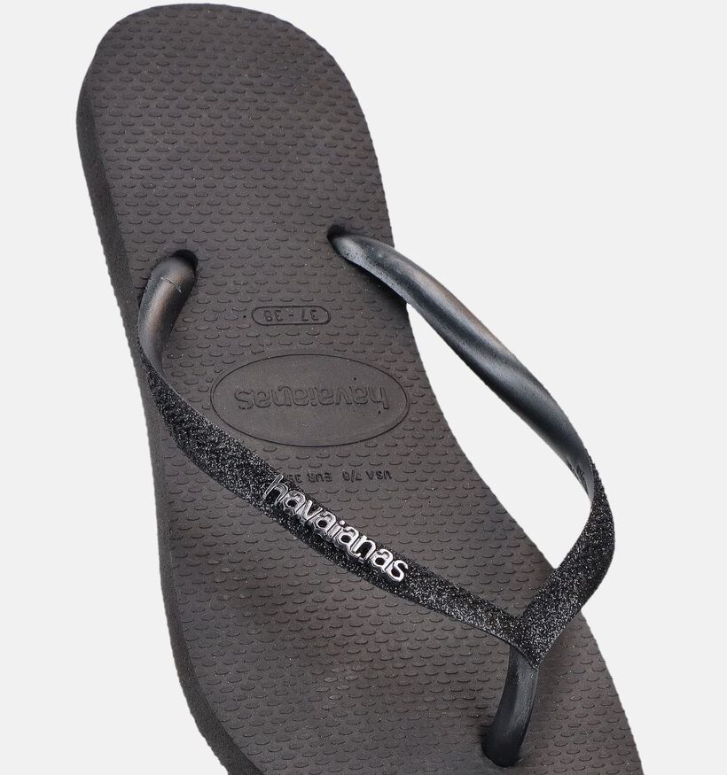 Havaianas Slim Zwarte Teenslippers voor dames (373107)