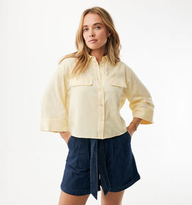 Mexx Boxy Poplin Blouse en Jaune pour femmes (368583)