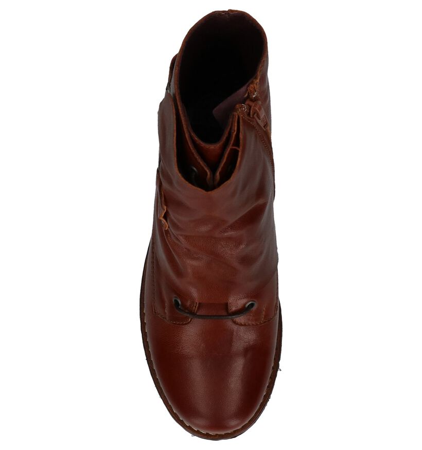 Stoere Cognac Boots Brako Anatomics in leer (232697)