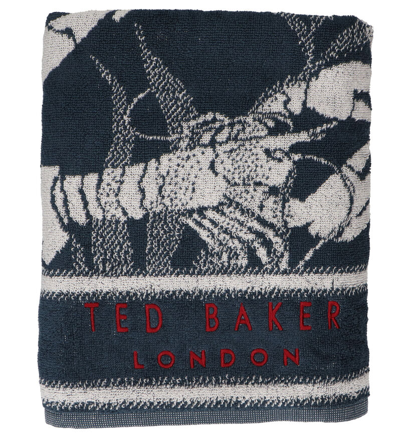 Ted Baker Washset Zwarte Toilettas + Blauwe Handdoek in kunstleer (261108)