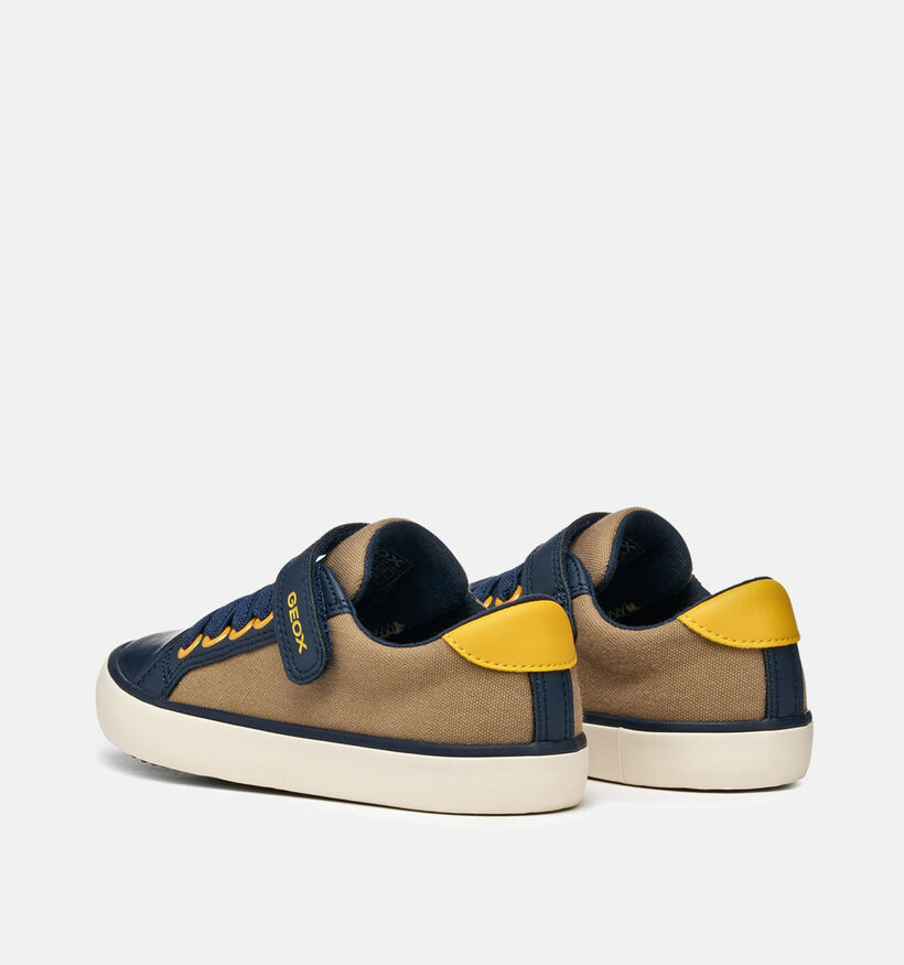 Geox Gisli Chaussures à scratch en Taupe pour garçons (351659) - pour semelles orthopédiques