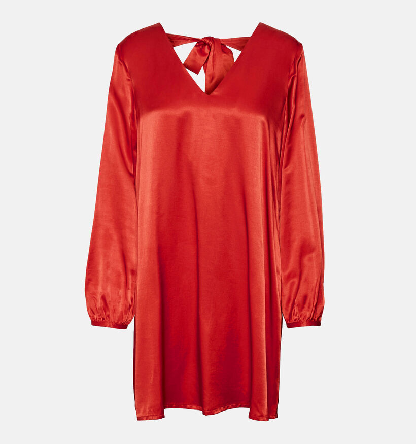Vero Moda Roselia Robe satinée en Rouge pour femmes (349038)