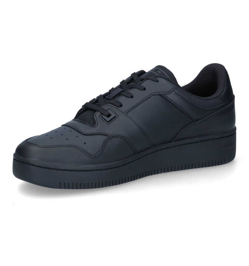Tommy Hilfiger Retro Zwarte Sneakers in kunstleer (314269)