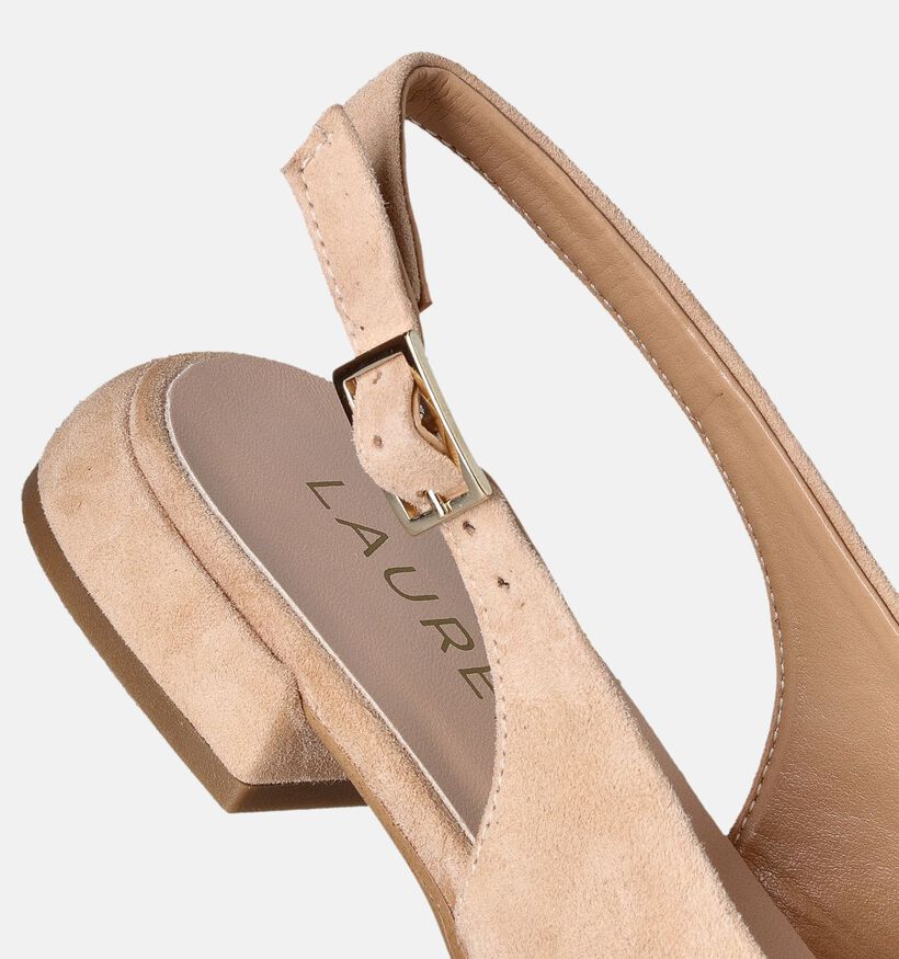 Laurent David Beige Slingback ballerina's voor dames (357623)