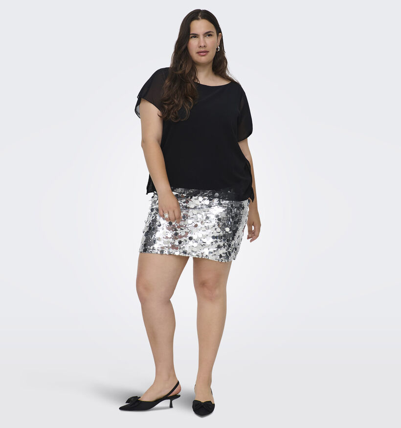 ONLY Carmakoma Zwarte T-shirt ONLY Carmakoma Zwarte T-shirt voor dames (374253)