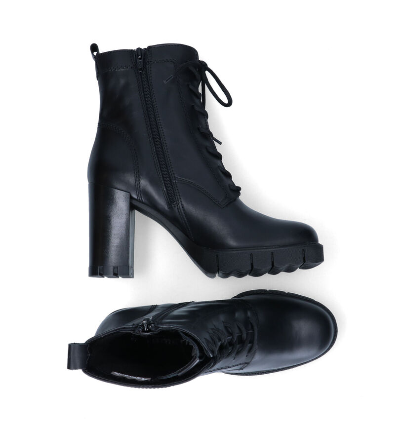 Tamaris Bottines à lacets en Noir en cuir (315423)