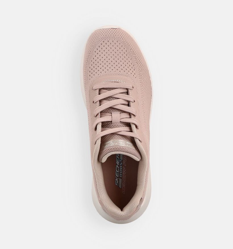 Skechers Bobs Squad Waves Baskets en Taupe pour femmes (375602) - pour semelles orthop&eacute;diques