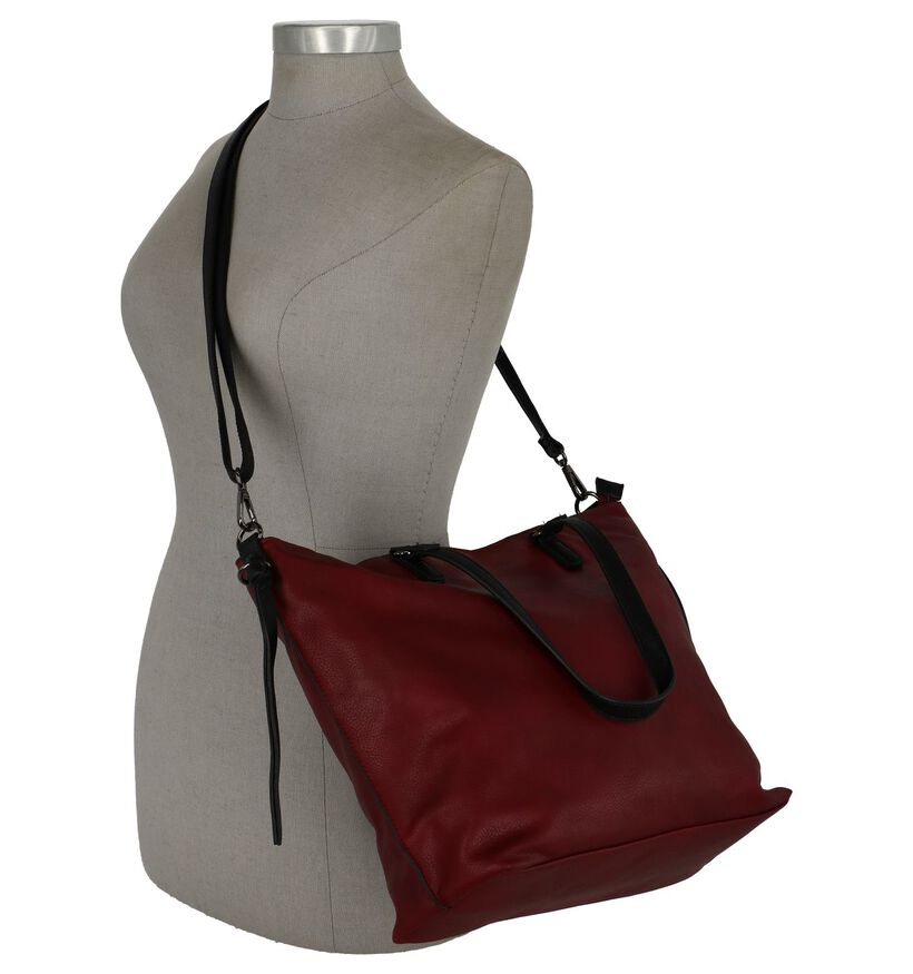 Bordeaux 2 in 1 Shopper Tas Emily & Noah in kunstleer (227480)