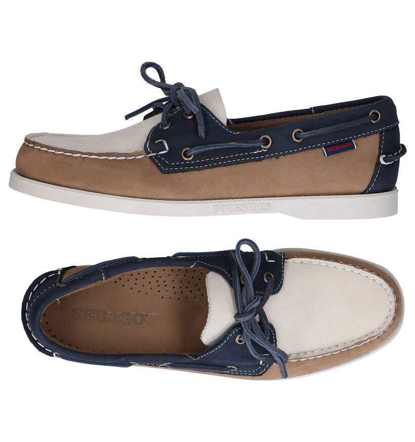 Sebago DOCKSIDE Chaussures Bateau en Bleu en nubuck (287479)