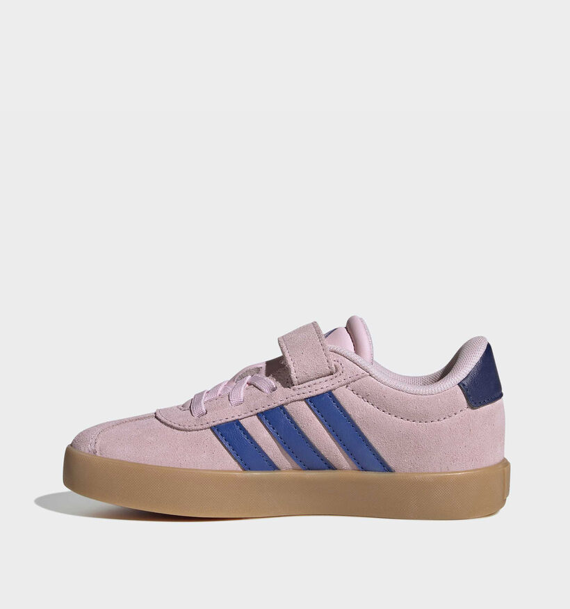 adidas VL Court 3.0 Roze/Blauwe Sneakers voor meisjes (372829) - geschikt voor steunzolen