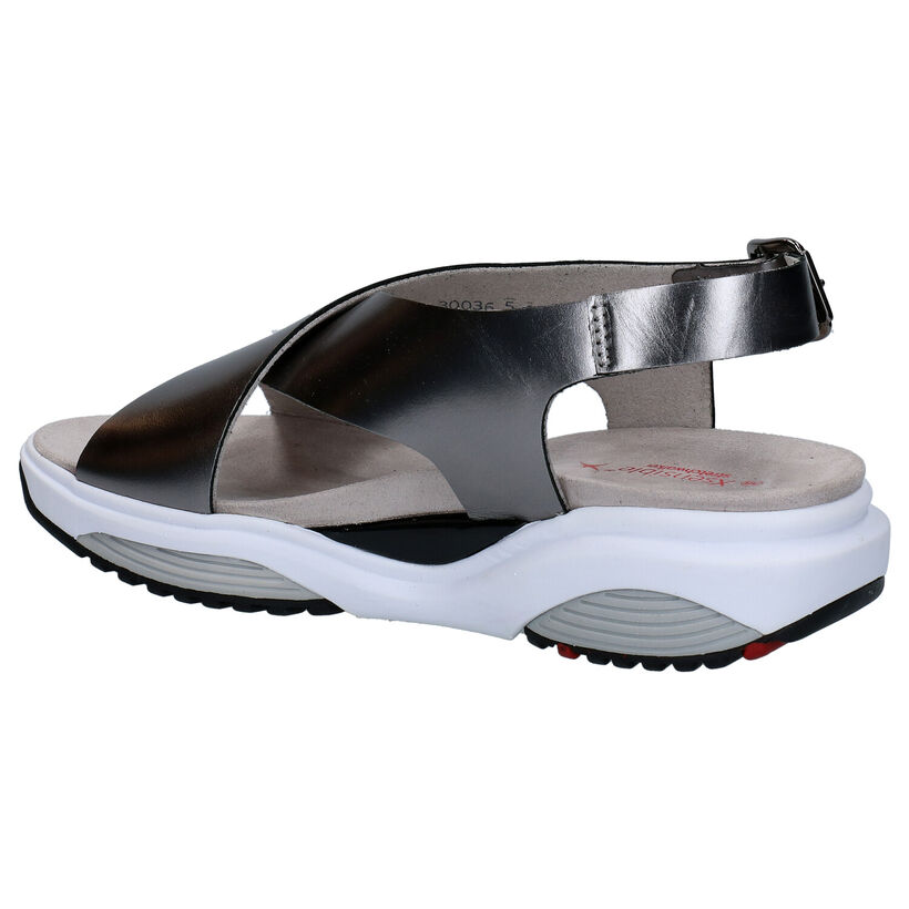 Zilveren Comfortabele Sandalen Xsensible Corfu in leer (246714)