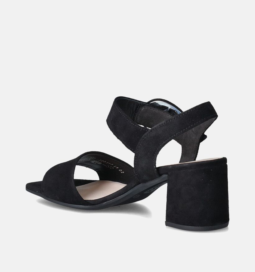 Gabor Best Fitting Sandales avec talon carré en Noir pour femmes (355016)